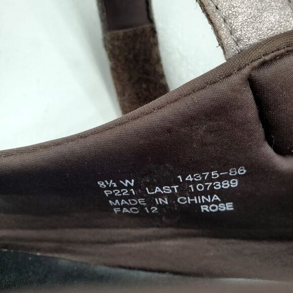 Drew Rose Dusty Pewter Silver Leather Slip-On Comfort Mary-Janes - Picture 11 of 12